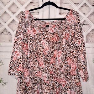 Toxika Pink Leopard/Floral Romper